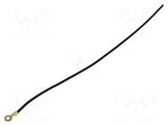Cable: cable with crimped terminals; black; non-insulated,round CHEVAL