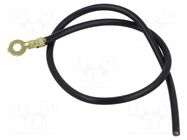 Cable: cable with crimped terminals; black; non-insulated,round CHEVAL
