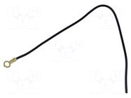 Cable: cable with crimped terminals; black; non-insulated,round CHEVAL