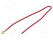 Cable: cable with crimped terminals; red; non-insulated,round CHEVAL