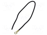 Cable: cable with crimped terminals; black; non-insulated,round CHEVAL