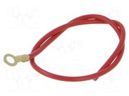 Cable: cable with crimped terminals; red; non-insulated,round CHEVAL