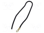 Cable: cable with crimped terminals; black; non-insulated,round CHEVAL