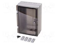 Enclosure: wall mounting; X: 265mm; Y: 335mm; Z: 152mm; ABS; IP65 PAWBOL