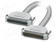Cable; D-Sub 37pin socket,D-Sub 37pin plug; PVC; Len: 6m; grey PHOENIX CONTACT