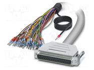 Cable; D-Sub 37pin socket,wires; PVC; Len: 2m; grey; Core: Cu; IP54 PHOENIX CONTACT