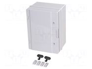 Enclosure: wall mounting; X: 310mm; Y: 410mm; Z: 230mm; ABS; IP65 PAWBOL
