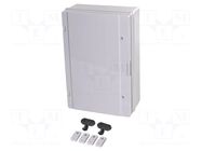 Enclosure: wall mounting; X: 410mm; Y: 610mm; Z: 202mm; ABS; IP65 PAWBOL