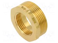Splice terminal: adapter; male-female,reductive; brass CW617N GEBO