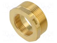 Splice terminal: adapter; male-female,reductive; brass CW617N GEBO