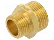 Splice terminal: nipple; male-male,reductive; brass CW617N; BR GEBO