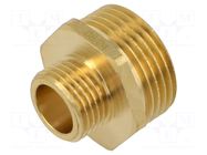 Splice terminal: nipple; male-male,reductive; brass CW617N; BR GEBO
