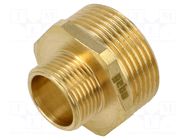 Splice terminal: nipple; male-male,reductive; brass CW617N; BR GEBO