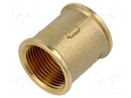 Splice terminal: muff; long,female-female; brass CW617N; BR GEBO