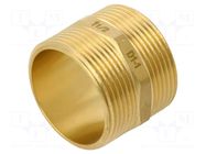 Splice terminal: nipple; male-male,hexagonal; brass CW617N; BR GEBO
