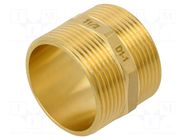 Splice terminal: nipple; male-male,hexagonal; brass CW617N; BR GEBO
