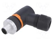 Connector: M12; plug; PIN: 4; male; 630V; angled 90°; IP67; for cable LAPP