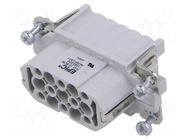 Connector: HDC; contact insert; female; EPIC H-D; PIN: 15; 10A; 250V LAPP