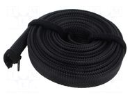 Cable box; multi use; black; L: 5m; polyester; Ø: 30mm LOGILINK