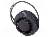 Fan: EC; radial; 110VDC; Ø190x95mm; ball; 5000rpm; Len: 1015mm; black EBM-PAPST
