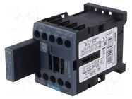 Contactor: 3-pole; NO x3; Auxiliary contacts: NO; 24VDC; 12A; 3RT20 SIEMENS