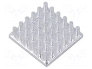 Heatsink: extruded; grilled; natural; L: 22mm; W: 22mm; H: 6.5mm; raw FISCHER ELEKTRONIK