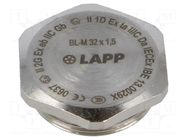 Stopper; M32; 1.5; IP68; brass; Plating: nickel; SKINDICHT®; 36mm LAPP