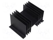 Heatsink: extruded; H; TO3; black; L: 75mm; W: 115mm; H: 63mm; anodized FISCHER ELEKTRONIK