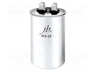 Capacitor: polypropylene; motors, run; 15uF; 450VAC; Ø45x75mm; ±5% Jb Capacitors