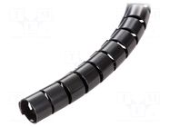 Spiral wrapping; ØBundle : 23mm; polyamide; black; L: 30m; UL94V-0 ESSENTRA