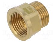 Splice terminal: extension; male-female,hexagonal; brass CW617N GEBO