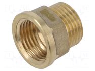 Splice terminal: extension; male-female,hexagonal; brass CW617N GEBO