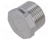 Splice terminal: plug; male; max.10.5bar; 1.4408 stainless steel GEBO