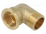 Splice terminal: 90° elbow; male-female; brass CW617N; BR GEBO