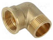 Splice terminal: 90° elbow; male-female; brass CW617N; BR GEBO