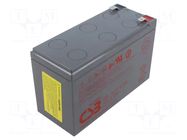 Re-battery: acid-lead; 12V; 7.2Ah; AGM; maintenance-free CSB BATTERY