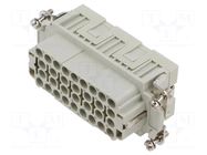Connector: HDC; contact insert; female; CQE; PIN: 32; 16A; 600V ILME