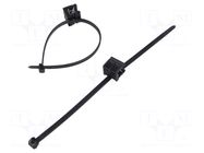 Cable tie; with fixing lugs,with fixing for edges; L: 200mm HELLERMANNTYTON
