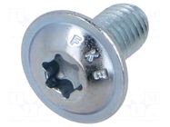 Screw; with flange; M5x10; 0.8; Head: button; Torx®; TX25; steel BOSSARD