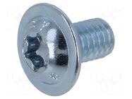 Screw; with flange; M6x10; 1; Head: button; Torx®; TX30; steel; zinc BOSSARD