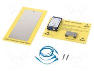 ESD wristband and shoe tester; ESD; Work table area: 400x200mm STATICTEC