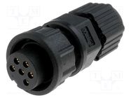 Connector: circular; plug; size B; female; PIN: 6; bayonet; 5A; IP67 AMPHENOL LTW