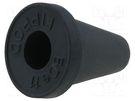 Grommet; Ømount.hole: 16.5mm; rubber; black; Panel thick: max.2mm ELPROD