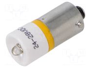 LED lamp; yellow; BA9S,T10; 24÷28VDC; plastic; -20÷60°C CML INNOVATIVE TECHNOLOGIES