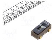 Switch: slide; Pos: 2; SPDT; 0.1A/6VDC; ON-ON; SMT; Leads: J-Bend Nidec Copal Electronics