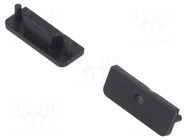 Cap for LED profiles; black; 20pcs; ABS; GEN2,with hole TOPMET