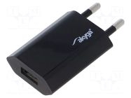 Power supply: switching; mains,plug-in; 5VDC; 1A; black AKYGA