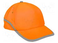 High-visibility cap; adjustable; orange; cotton,polyester LAHTI PRO