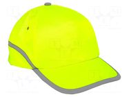 High-visibility cap; adjustable; yellow; cotton,polyester LAHTI PRO