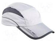 Baseball cap; adjustable,sports,with net; grey; polyester LAHTI PRO